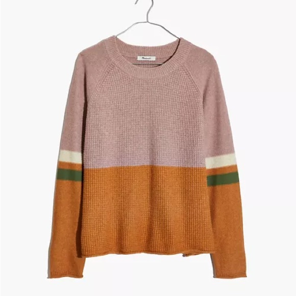 NWT Madewell Colorblock pullover sweater size xs - Picture 2 of 6